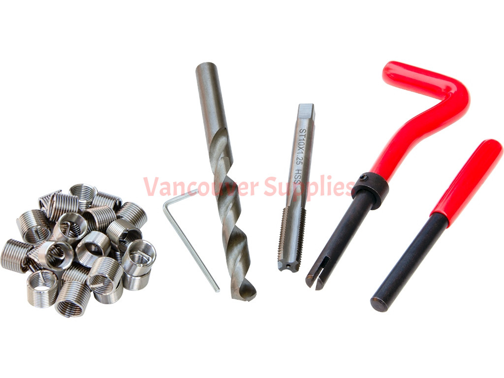 M10x1.25mm Metric Thread Repair Damaged Threads Inserts Helicoil